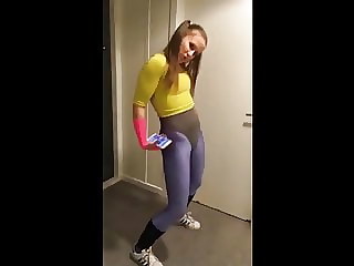 Hot woman in spandex