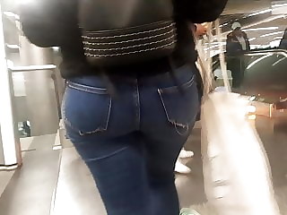 French Arab Girl Big Ass in jeans